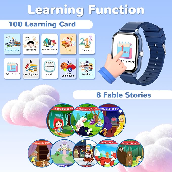 Kids Smart Watch with Sports Modes, Learning Games & Pedometer