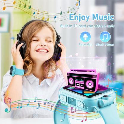 Kids Smart Watch with 26 Games, Camera, Video Recorder, Music, Alarm, Calculator, Calendar, Flashlight, Stopwatch, and Pedometer – Fun Birthday Gift for Girls Ages 4-16 (Purple)