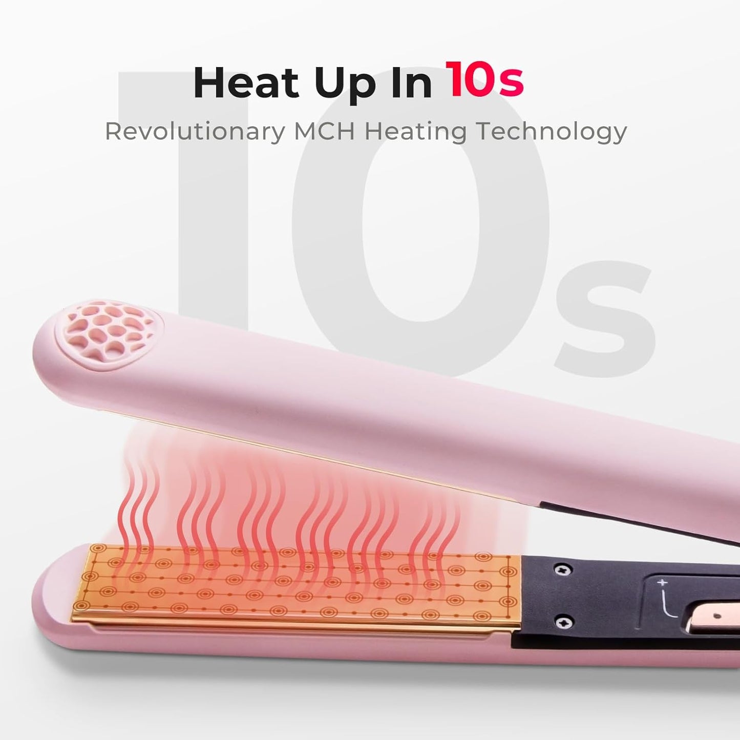 Flat Iron Hair Straightener and Curler 2 in 1 with 10s Fast Heating, 1 Inch Professional Titanium Straightening Curling Iron with 32 Adjustable Temp and Automatic Shut Off