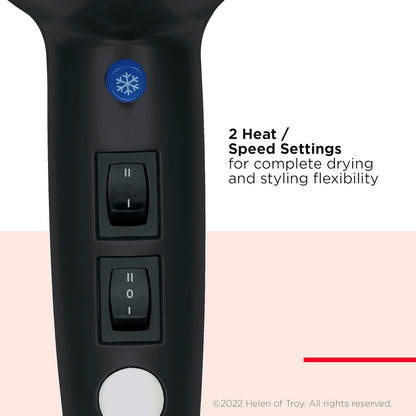Revlon Advanced Ionic Hair Dryer with Diffuser & Concentrator – 1875W, Black