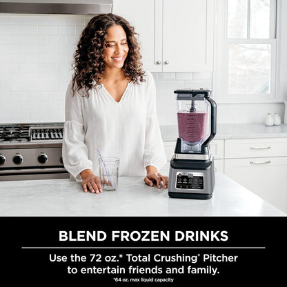 Ninja BN801C, Professional Plus Kitchen System With Auto-iQ, 72oz Pitcher, Black/Silver, 1400W