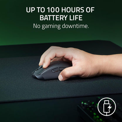 Razer DeathAdder V3 HyperSpeed Wireless Gaming Mouse – 26K DPI, 55g, Black