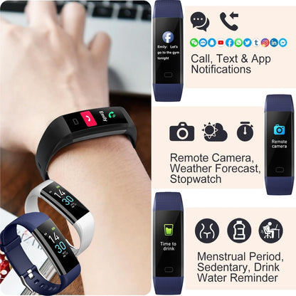 Fitness Tracker Watch with Heart Rate & Sleep Monitor, Step Counter, Calorie Tracker & Multi-Sport Modes for Android & iOS (BLUE)