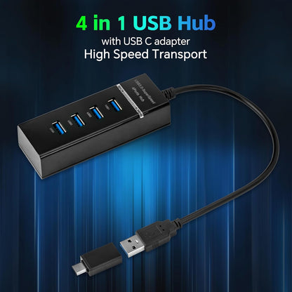 One-Handed RGB Gaming Keyboard Mouse Combo with USB Splitter