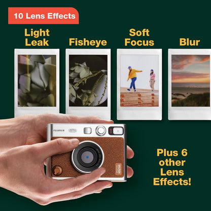 Fujifilm INSTAX Mini Evo Hybrid Instant Camera - Brown
