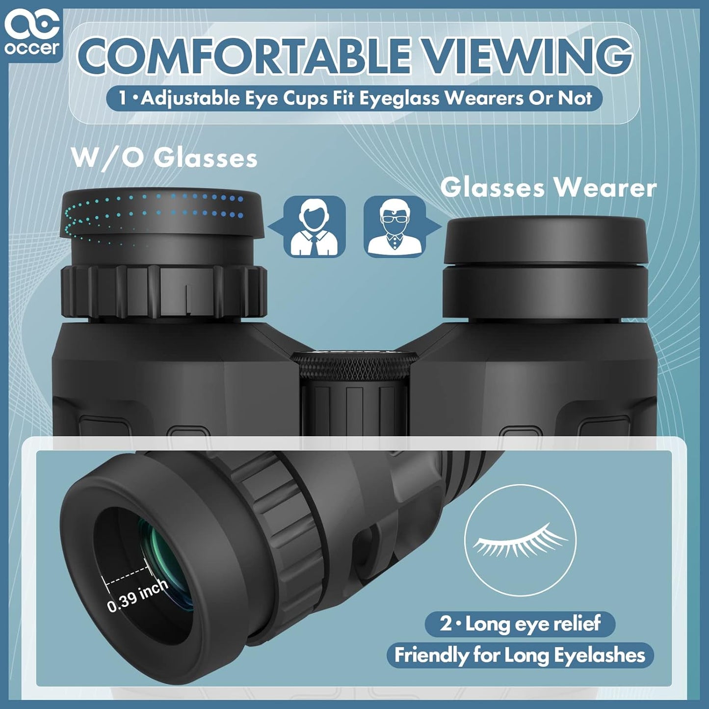 12x25 Compact Binoculars – Lightweight HD BAK4 Prism Binoculars for Travel & Bird Watching