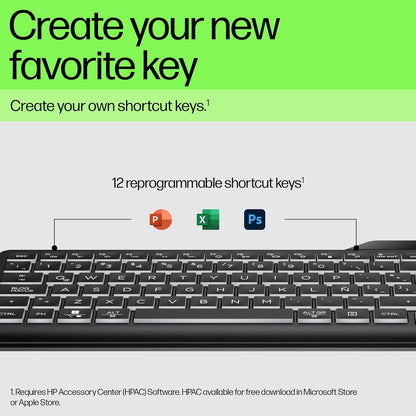 HP 400 Backlit Wired Keyboard – Warm White LED, Slim, Spill-Resistant