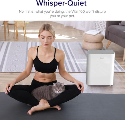 Levoit Vital 100 Air Purifier for Large Rooms – 3-Stage Filtration, Washable Pre-Filter, HEPA & Carbon Filter for Allergies, Smoke & Pet Hair
