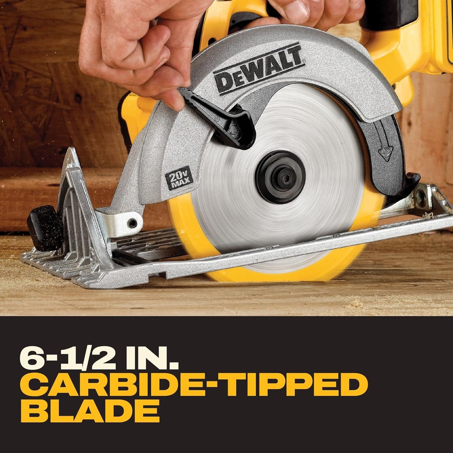 DEWALT 20V MAX* 6-1/2-Inch Circular Saw Kit, 5.0-Ah (DCS391P1)
