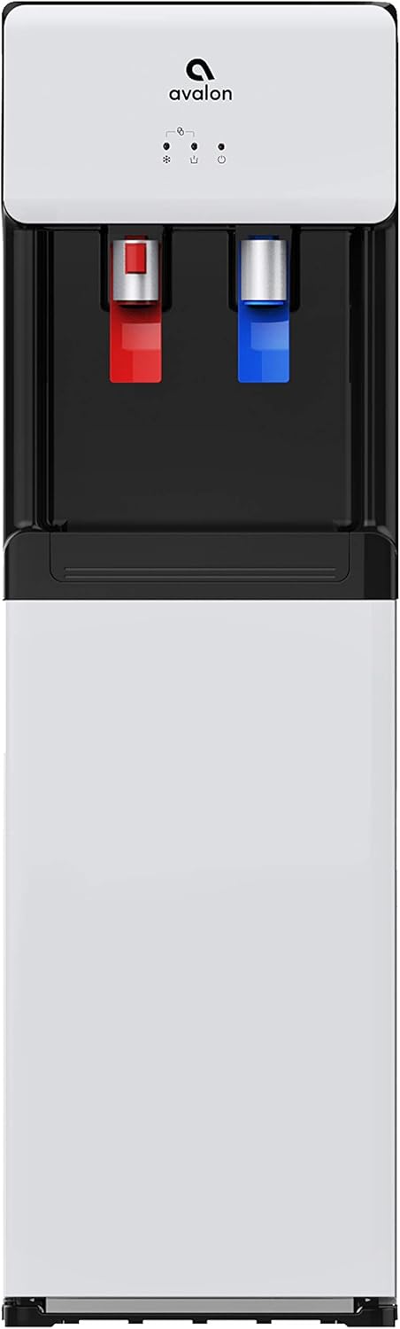 Avalon Bottom Loading Water Cooler Dispenser, Hot/Cold, Child Safety Lock, UL/Energy Star Approved- White