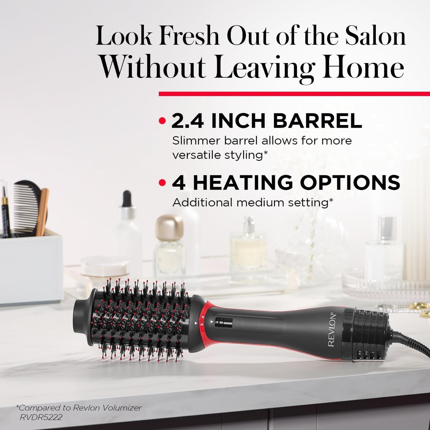 Revlon One-Step Volumizer PLUS Hot Air Brush with Tourmaline Ionic Technology – Black