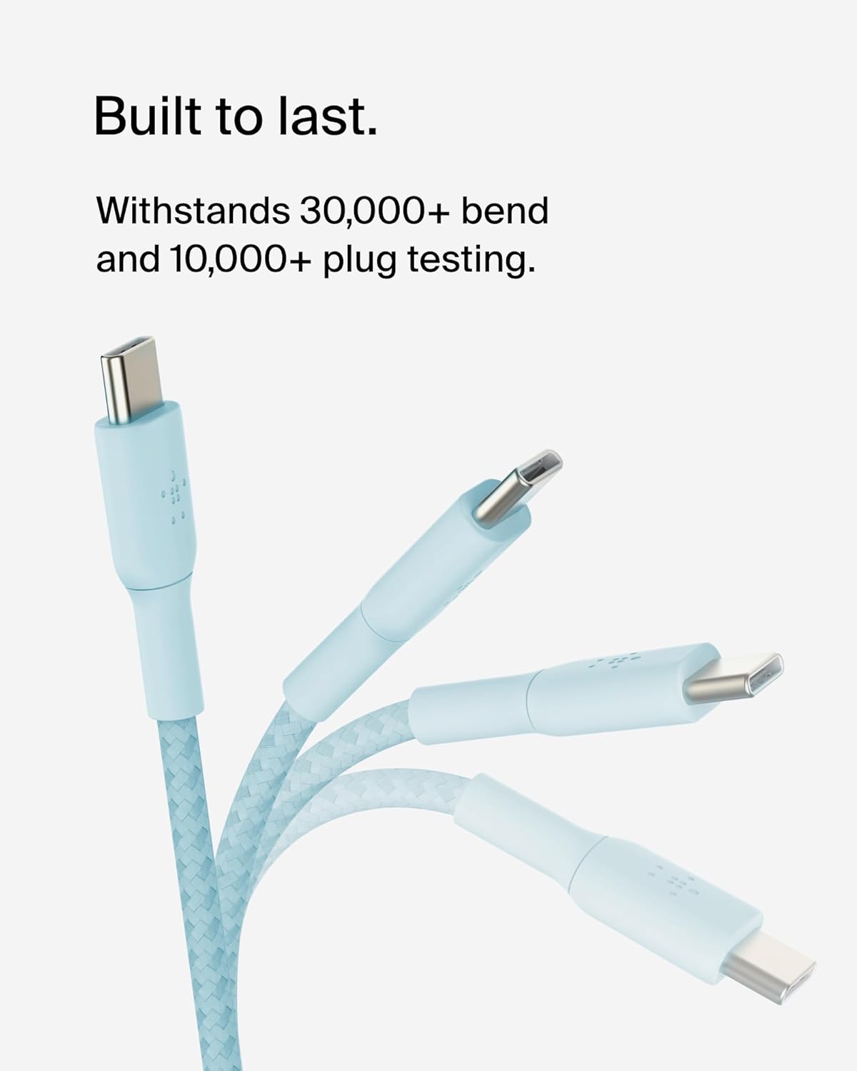 Belkin BoostCharge Braided USB-C to USB-C Cable 60W Fast Charge – 1M Blue