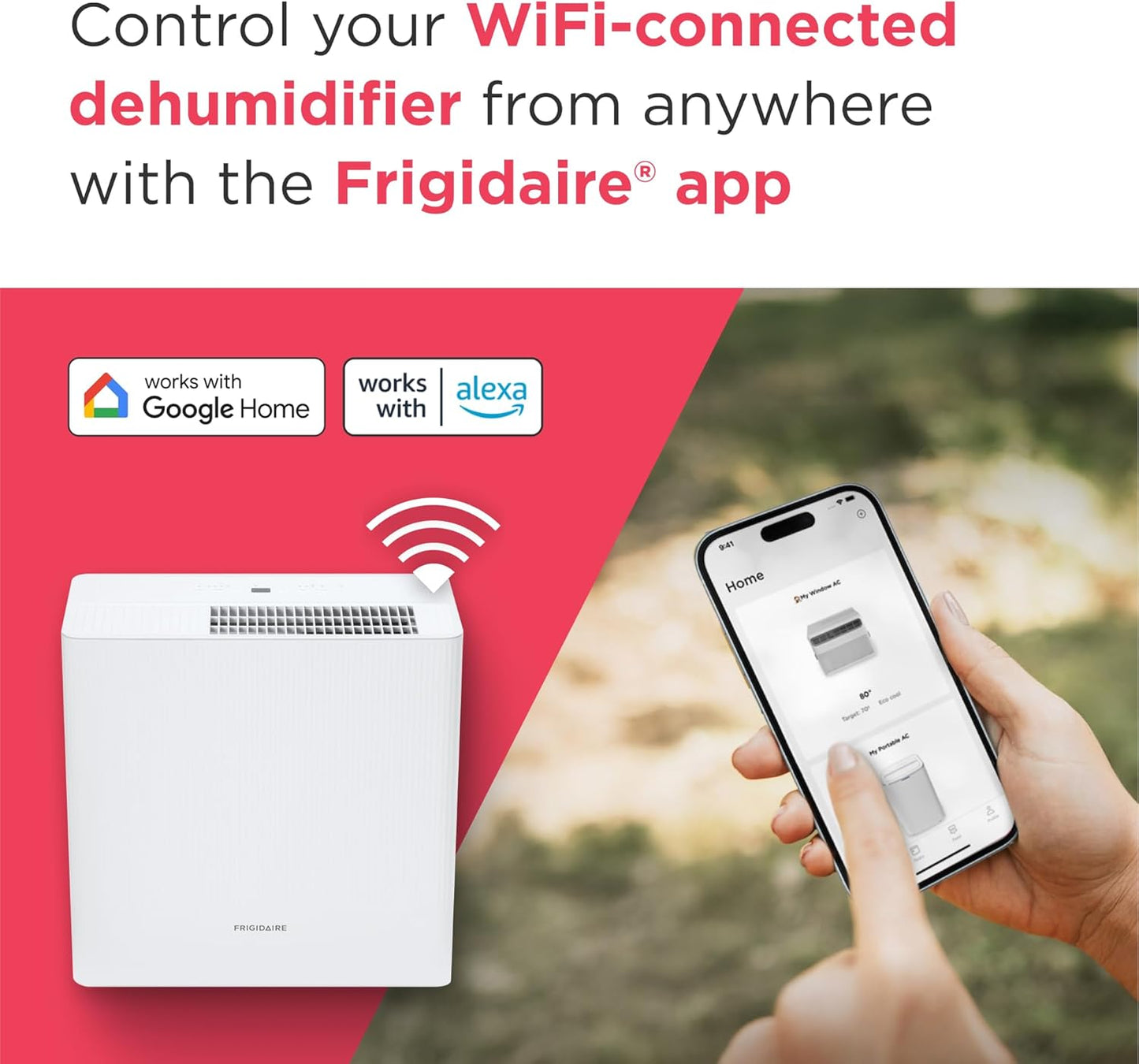 Frigidaire 23.66 L (50 Pints) with Built-In Pump Dehumidifier and Wi-Fi