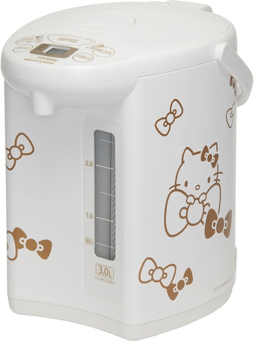 Zojirushi x Hello Kitty Limited-Edition Micom Water Boiler and Warmer with 3-Liter Storage and Adjustable Heating Settings (White)