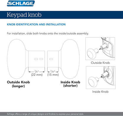 Schlage Camelot Keypad Entry with Flex-Lock and Accent Lever, Aged Bronze, FE595 CAM 716 Acc
