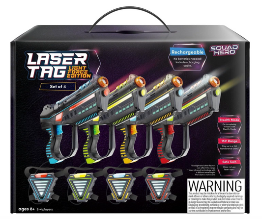 Rechargeable Laser Tag Set for Kids, Teens & Adults, with Gun & Vest Sensors - Fun Ideas for Age 8+ Year Old Cool Toys - Teen Boy Games - Outdoor Teenage Group Activities for Boys & Girls - Kids Gifts