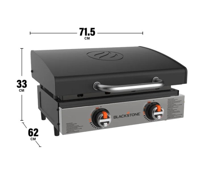 Blackstone Original 22” Tabletop Pre Seasoned Griddle with Hood Bundle