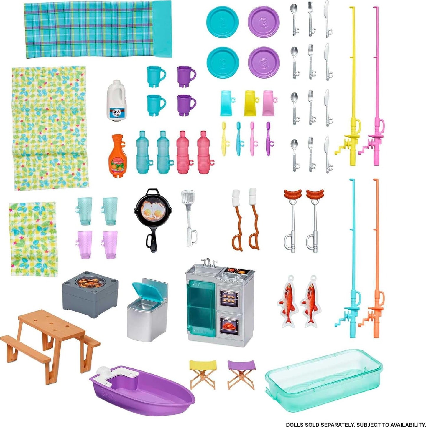 Barbie 3-in-1 DreamCamper Vehicle, approx. 3-ft, Transforming Camper with Pool, Truck, Boat and 60 Accessories, Great Toy for 3 to 7 Year Olds