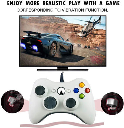 Reiso Xbox 360 Wired Controller 2-Pack – USB Gamepad for Xbox 360 & PC
