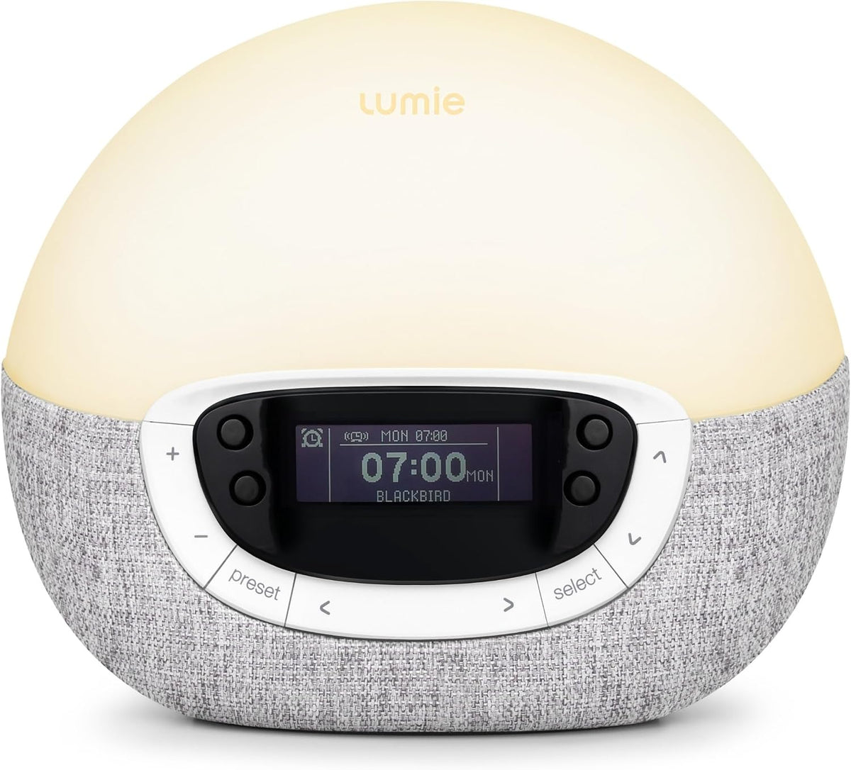 Lumie Bodyclock Shine 300 Sunrise Alarm Clock with Sunset, FM Radio & Reading Light