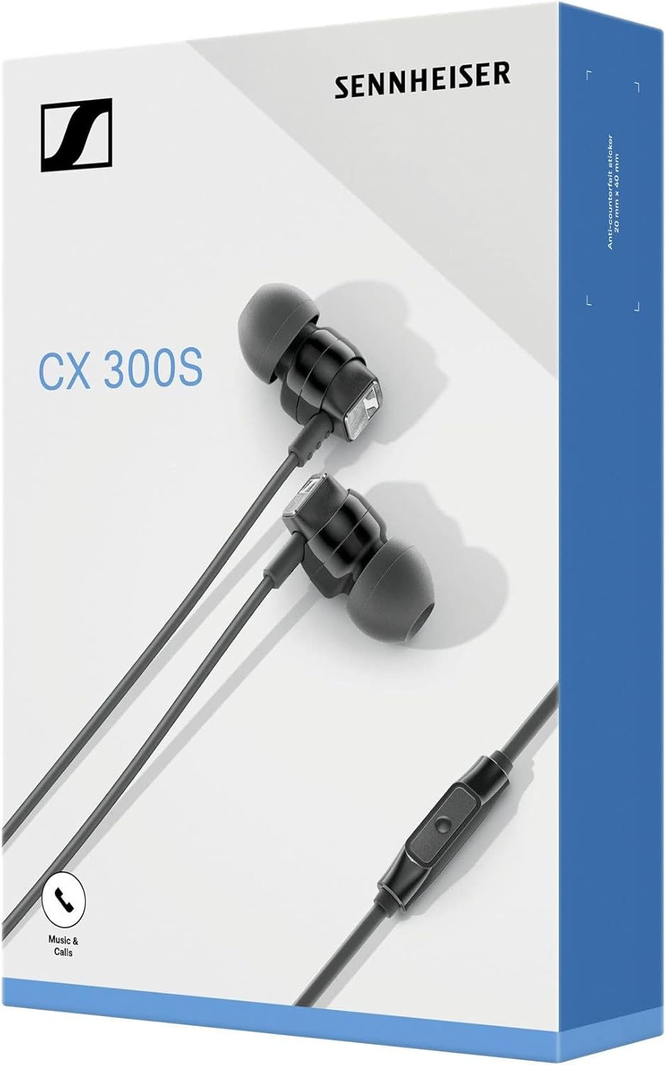 Sennheiser CX 300S In-Ear Headphones with Mic & Smart Remote – Black