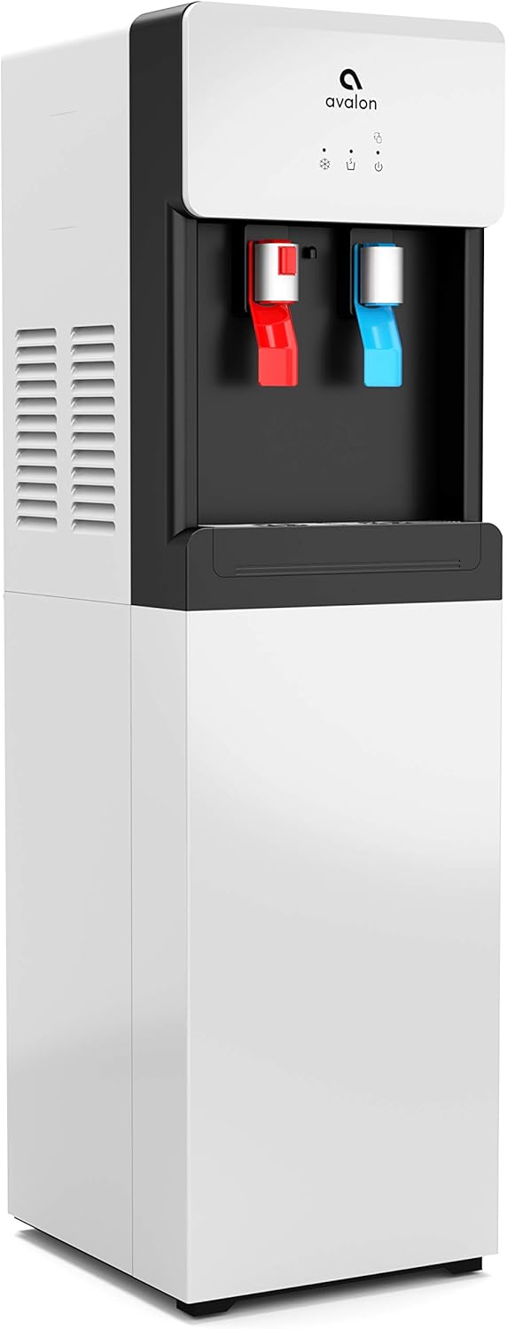 Avalon Bottom Loading Water Cooler Dispenser, Hot/Cold, Child Safety Lock, UL/Energy Star Approved- White