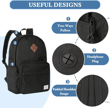 BlackTrail 15.6" Water-Resistant School Backpack with Laptop Compartment