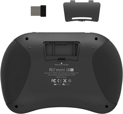 Rii i8+ Mini Wireless Touch Keyboard with Touchpad & LED Backlight – 2.4GHz Compact Keyboard Remote for Smart TV, Android TV Box, Windows, Mac, Raspberry Pi