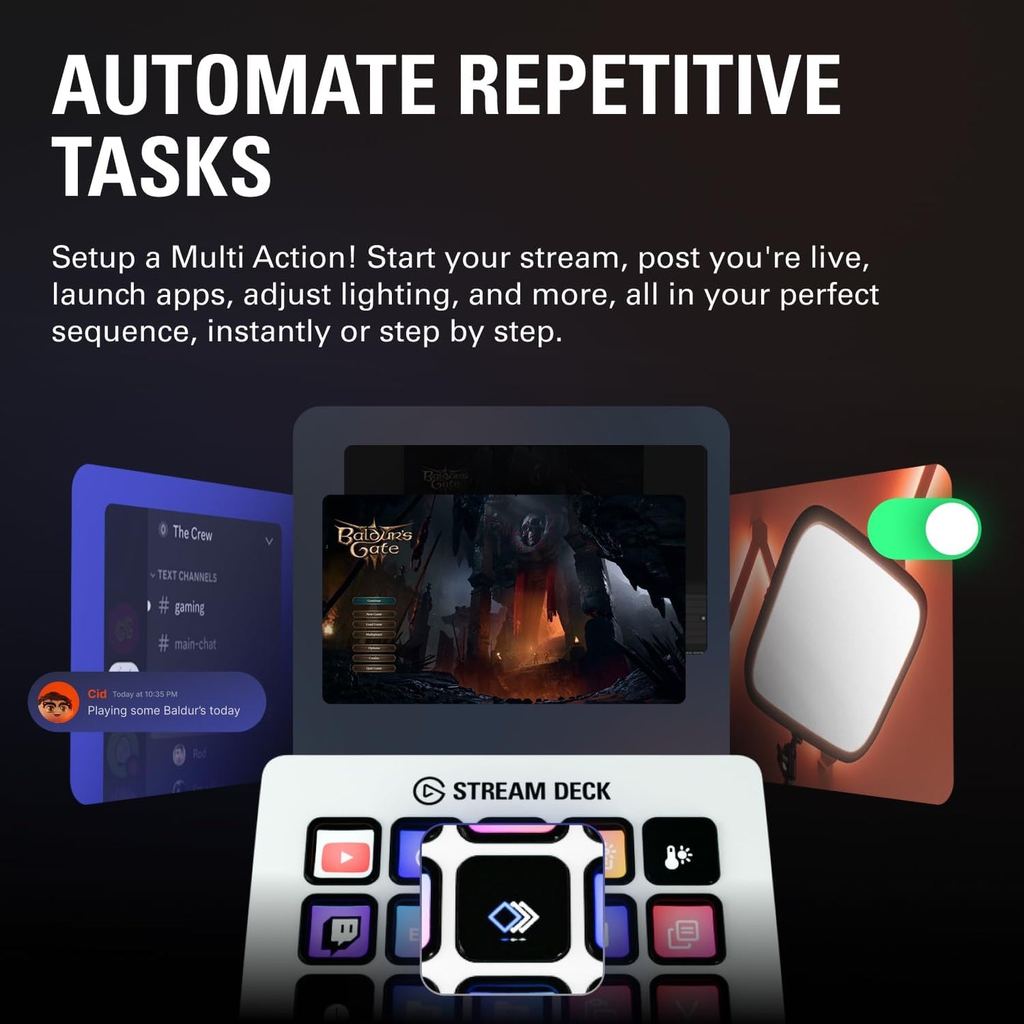 Stream Deck MK.2 White – 15-Key Macro Studio Controller for Streaming & Content Creation