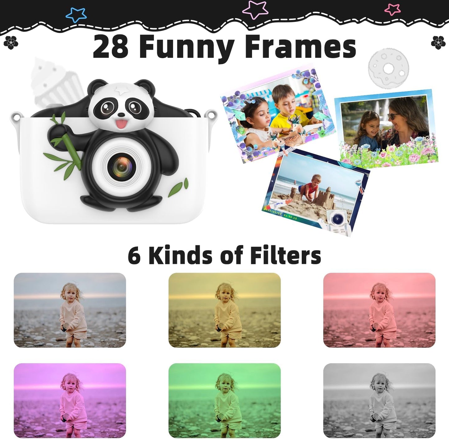 Kids Digital Camera with Selfie Video & 64GB Card – Gift for Girls & Boys Age 3–8