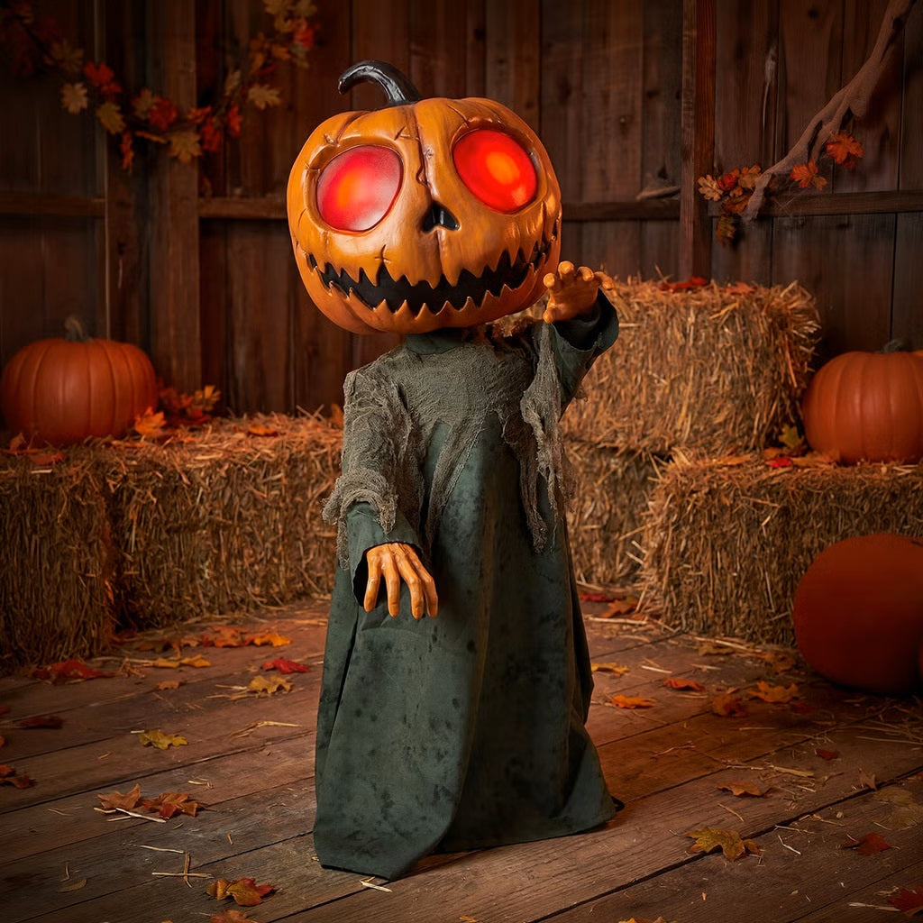 3ft Animated Lil Monster Halloween Decoration with LED Eyes, Spooky Sounds & Motion