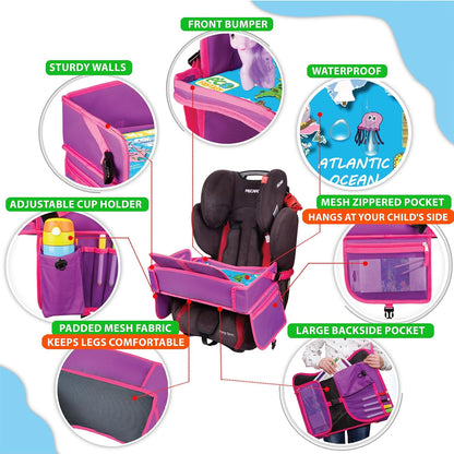 Toddler & Kids Travel Tray for Car Seats and Airplanes - Essential Lap Desk for Road Trips and Activities