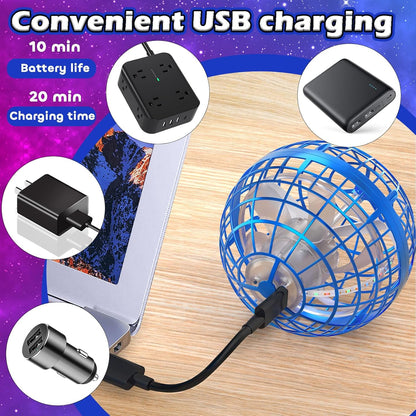 Flying Orb Ball Hand-Controlled Mini Drone Toy – Blue