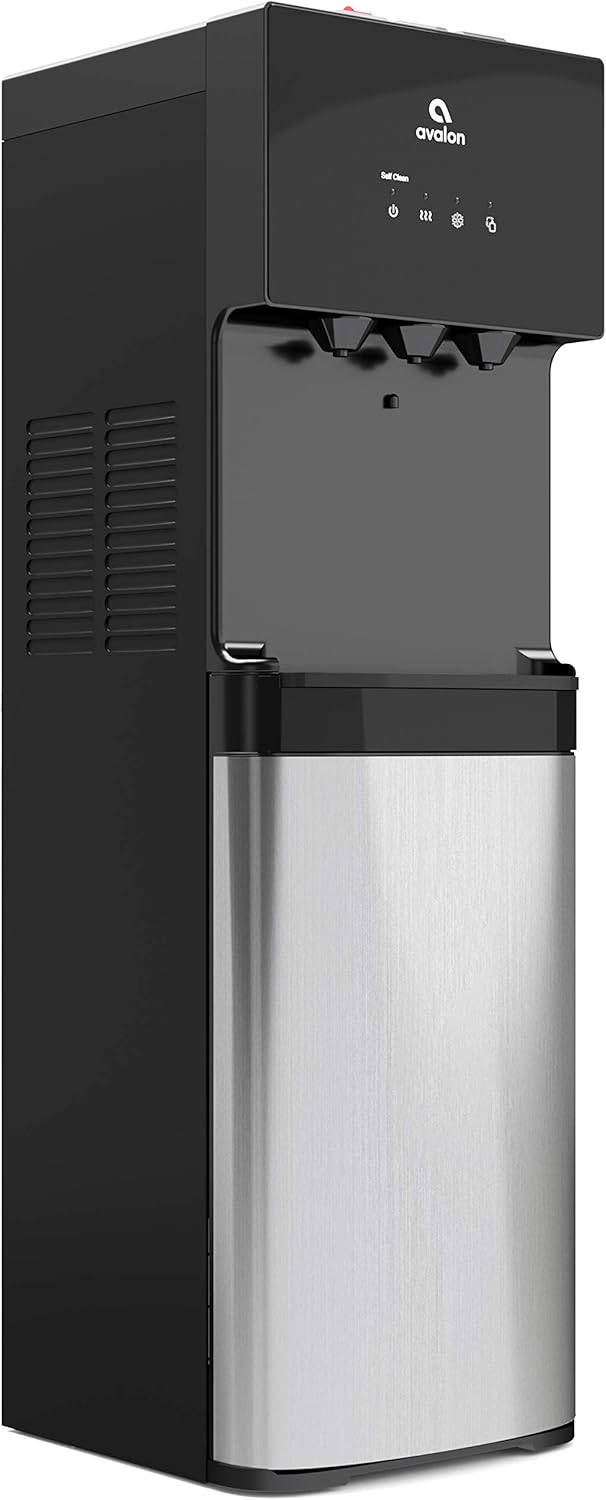 Avalon Bottom Loading Water Cooler Water Dispenser, 3 Temperature, UL/Energy Star Approved, Black & Stainless Steel