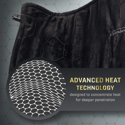 Sunbeam AdvancedHeat Heating Pad for Pain Relief of Back, Neck and Shoulders, King Size, Black