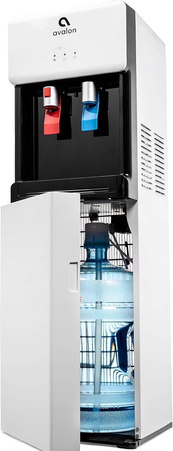 Avalon Bottom Loading Water Cooler Dispenser, Hot/Cold, Child Safety Lock, UL/Energy Star Approved- White