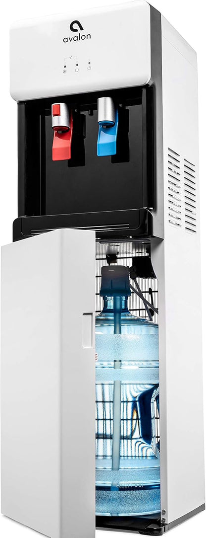 Avalon Bottom Loading Water Cooler Dispenser, Hot/Cold, Child Safety Lock, UL/Energy Star Approved- White