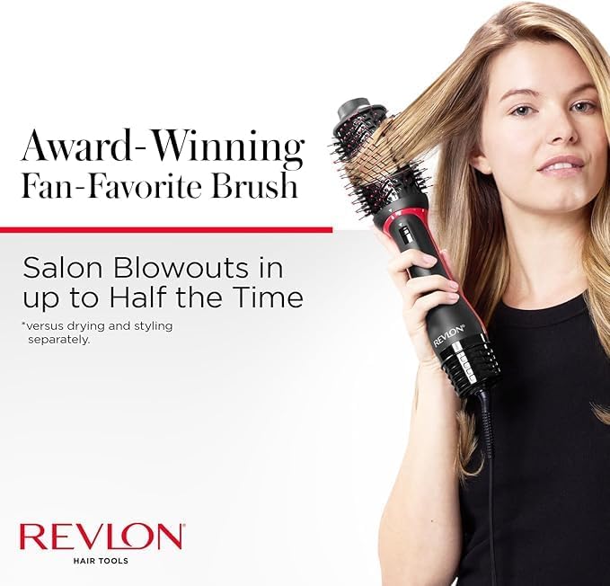 Revlon One-Step Volumizer PLUS Hot Air Brush with Tourmaline Ionic Technology – Black