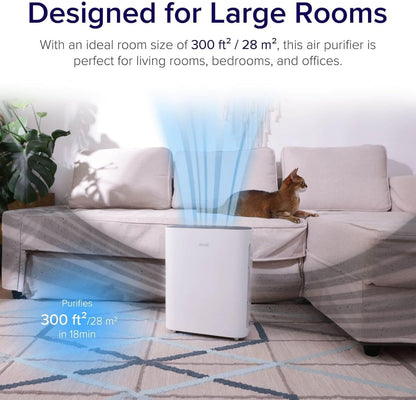 Levoit Vital 100 Air Purifier for Large Rooms – 3-Stage Filtration, Washable Pre-Filter, HEPA & Carbon Filter for Allergies, Smoke & Pet Hair
