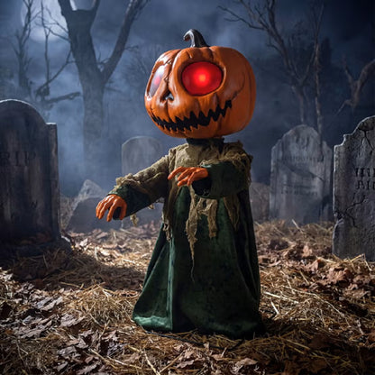 3ft Animated Lil Monster Halloween Decoration with LED Eyes, Spooky Sounds & Motion