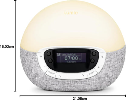 Lumie Bodyclock Shine 300 Sunrise Alarm Clock with Sunset, FM Radio & Reading Light