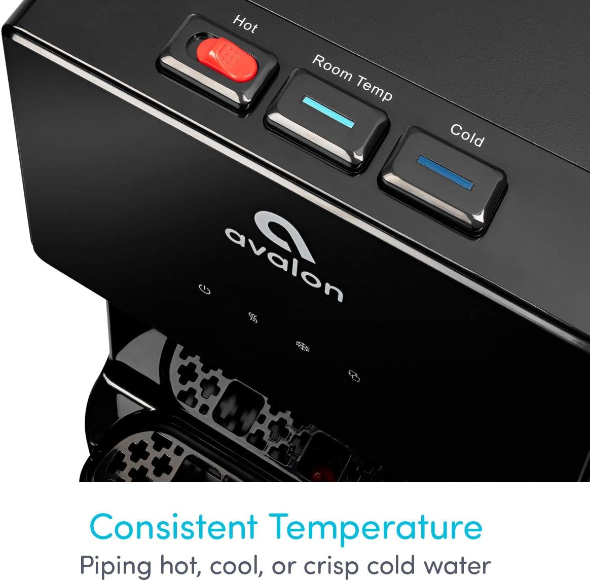 Avalon Bottom Loading Water Cooler Water Dispenser, 3 Temperature, UL/Energy Star Approved, Black & Stainless Steel