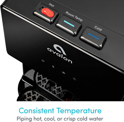 Avalon Bottom Loading Water Cooler Water Dispenser, 3 Temperature, UL/Energy Star Approved, Black & Stainless Steel