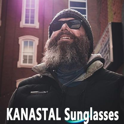 KANASTAL Sunglasses for Women Men Polarized Sun Glasses UV400 Protection Square Frame Shades