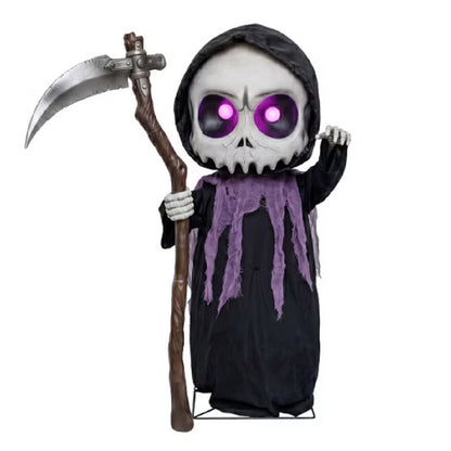 3ft Animated Lil Monster Halloween Decoration with LED Eyes, Spooky Sounds & Motion