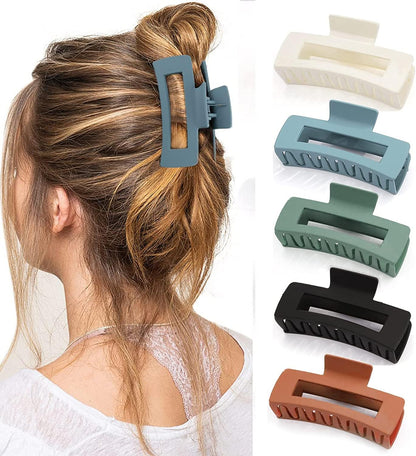 5 Pcs Hair Claw Clips-Nonslip Large Claw Clip Strong Hold Hair Clips Suitable for Women Fashion Hair Styling Accessories