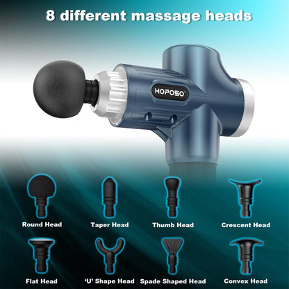 Massage Gun Powerful Portable Sports Massage Gun with 30 Speeds 8 Massager Heads, High Speed Quiet Motor Massager Gun, LCD Screen, Carry Case, Gift for Men Women