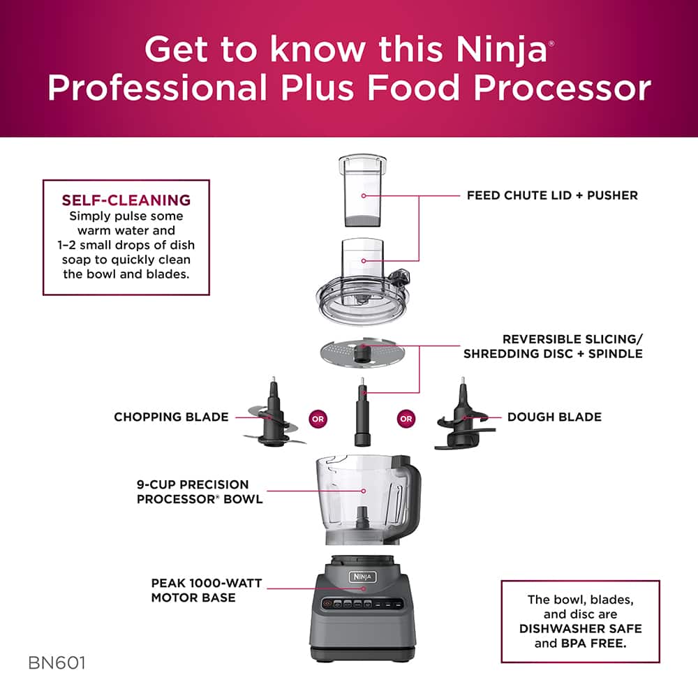 Ninja Professional Food Processor - 9-Cup - Silver
