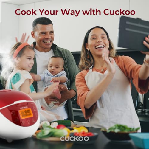 Rice Cooker 6 Cup Uncooked / 12 Cup Cooked, Classic Fuzzy Logic Rice Cooker Small with Delay Timer & Keep Warm Setting, Versatile Food Steamer for Cooking, Non-Stick Inner Pot, Red (CR-0655F)