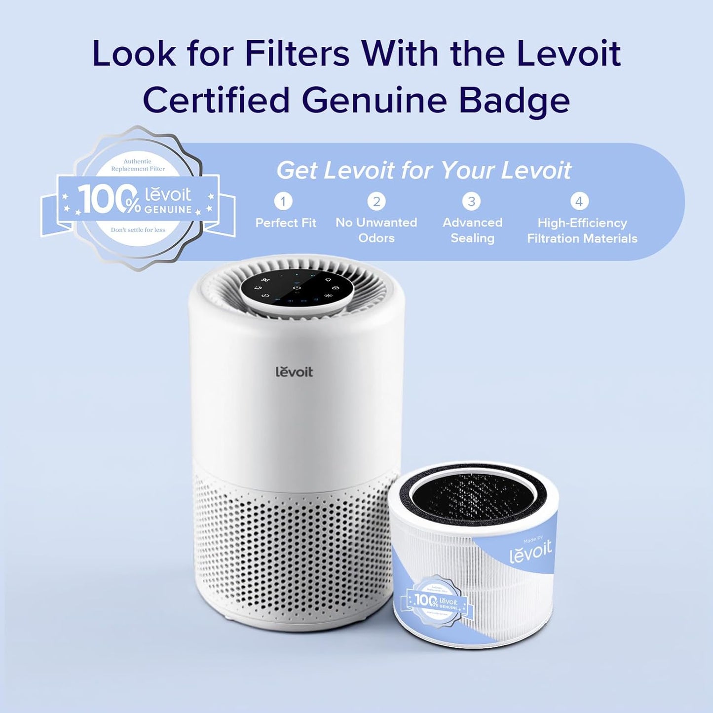 LEVOIT Core 200S-P Smart Air Purifier with WiFi & HEPA Filtration